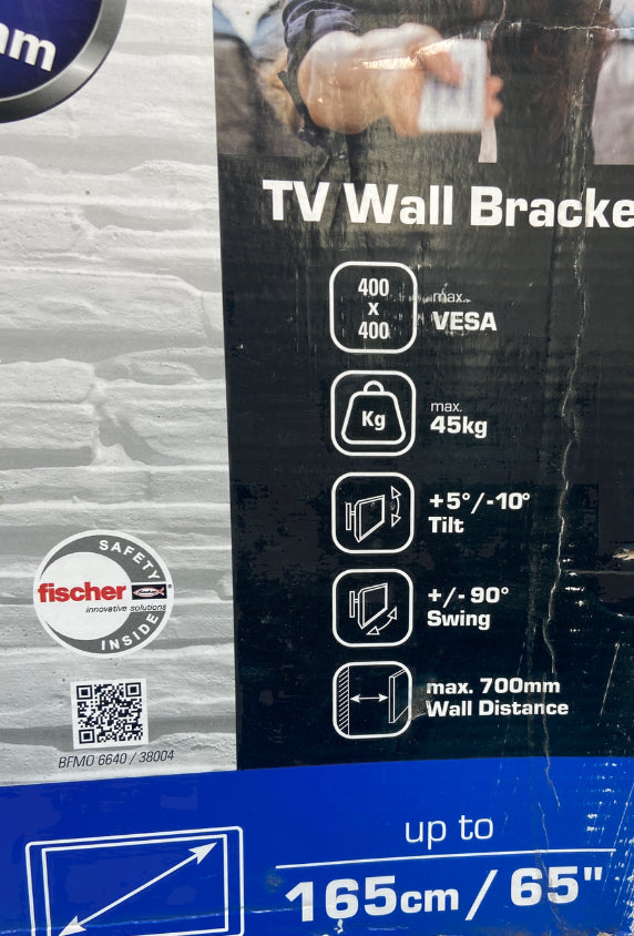 VIVANCO TV-Wandhalterung bis 65" und 45kg