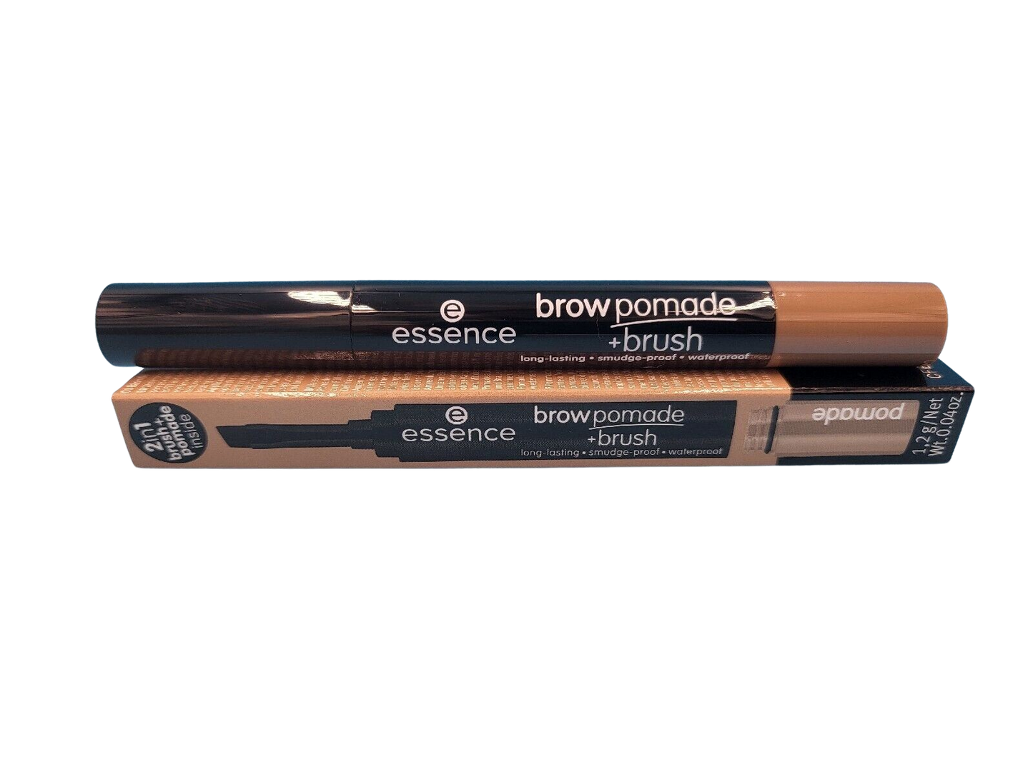 essence brow pomade + brush, Augenbrauen, Nr. 01 Blonde, braun 1,2g (833,33 €/kg)