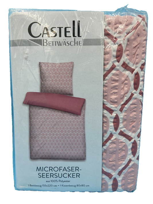 Castell Bettwäsche Garnitur 1x 155x220 + 1x 80x80 cm 100% Polyester