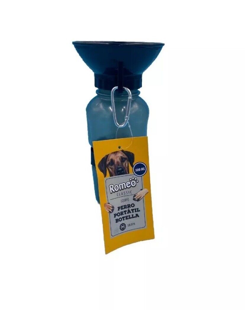 Trinkflasche Trinknapf für Unterwegs Hund Katze in Grün & Grau 500ml