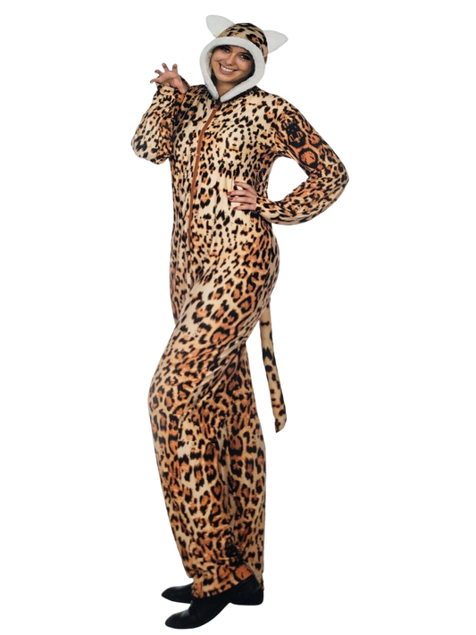 Hausanzug Leopard Onesie Damen