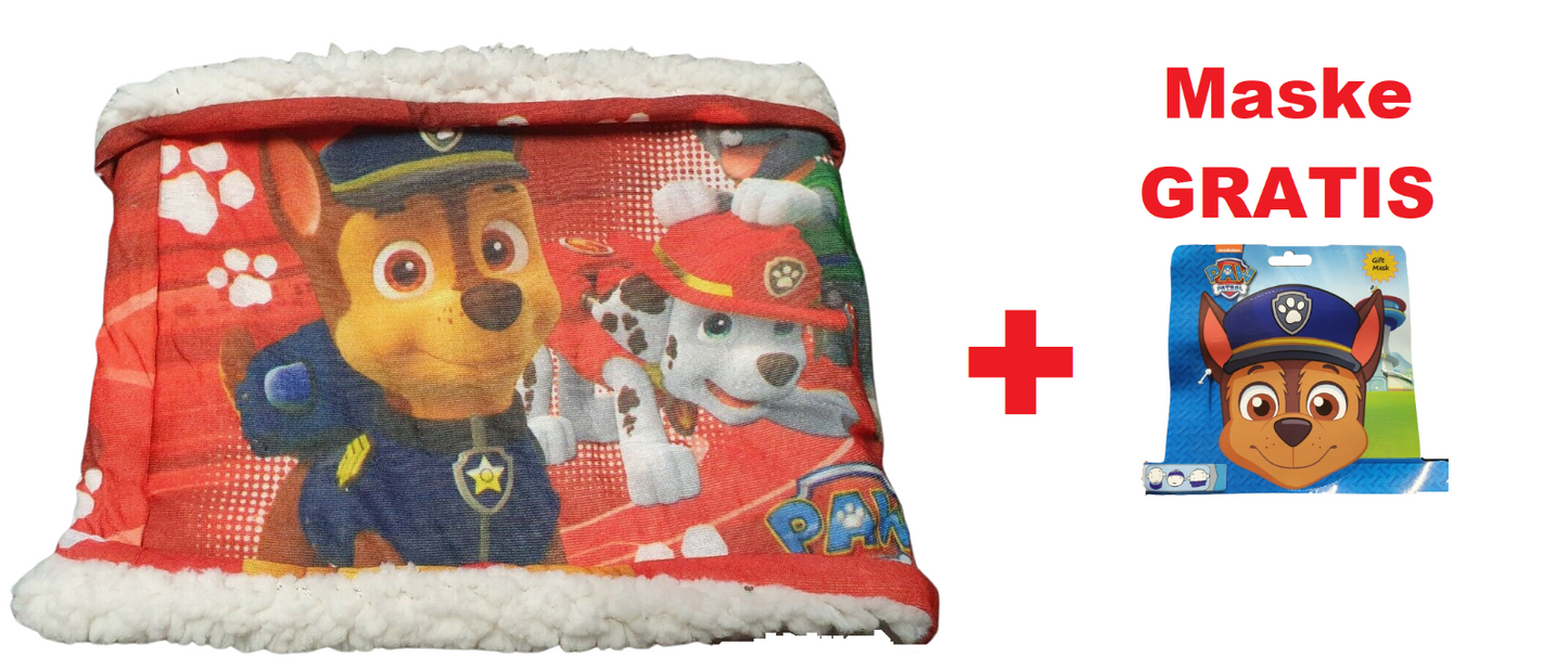 Paw Patrol Schlauch Schal Bandana Loop Fleece Chase Marshall + Gratis Maske