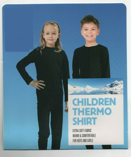 Kinder Thermobekleidung Shirt / Hose Schwarz / Weiß