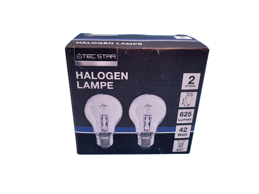 Tec Star Halogen Glühbirnen 2er Set E27 (0,50€/Stück)